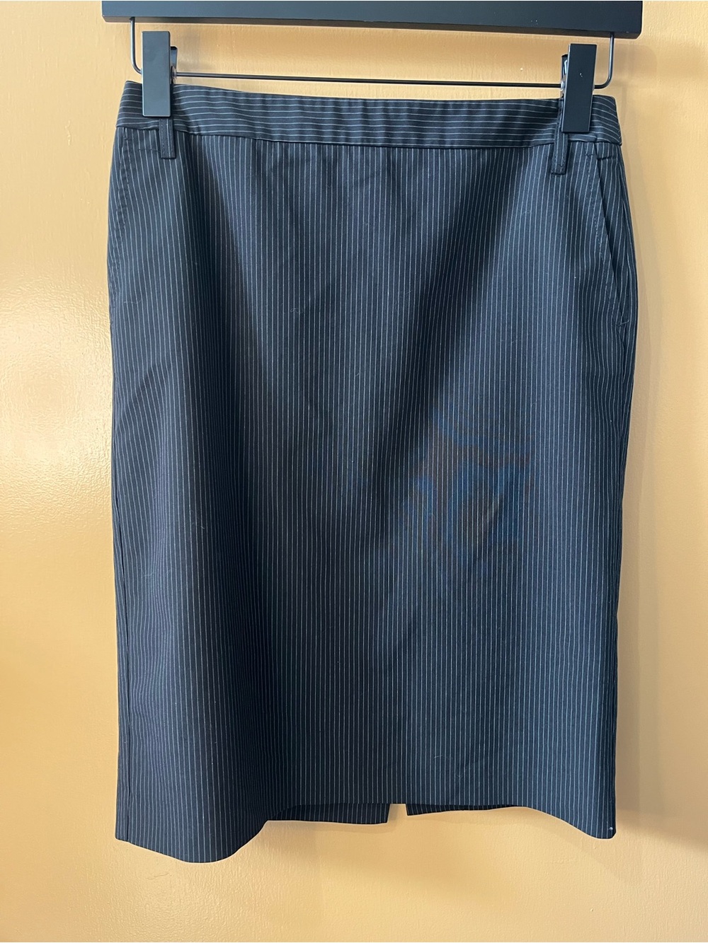 Jacob Navy Pinstripe Pencil Skirt